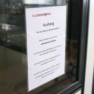 SICHTHÜLLEN SELBSTKLEBEND | Schmale Seite offen | DIN A7 | 100 Stück DIN A7, 100 Stück, DIN A7, 100