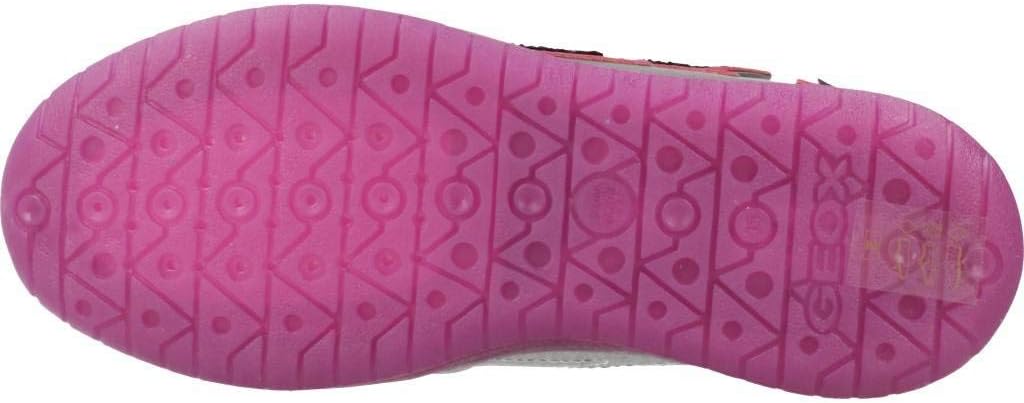 Geox Mädchen J Kommodor B Low-top Sneaker 31 EU Silber Dk Silver Lilac C1335, 31 EU Silber Dk Silver