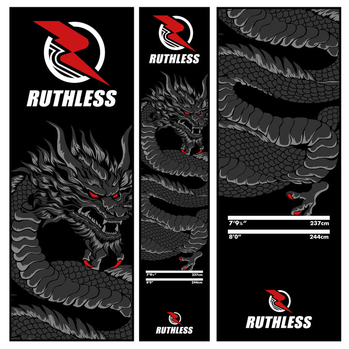 RUTHLESS Dartmatte | strapazierfähige, rutschfeste und langlebige Teppich-Dartmatte für den Boden, s