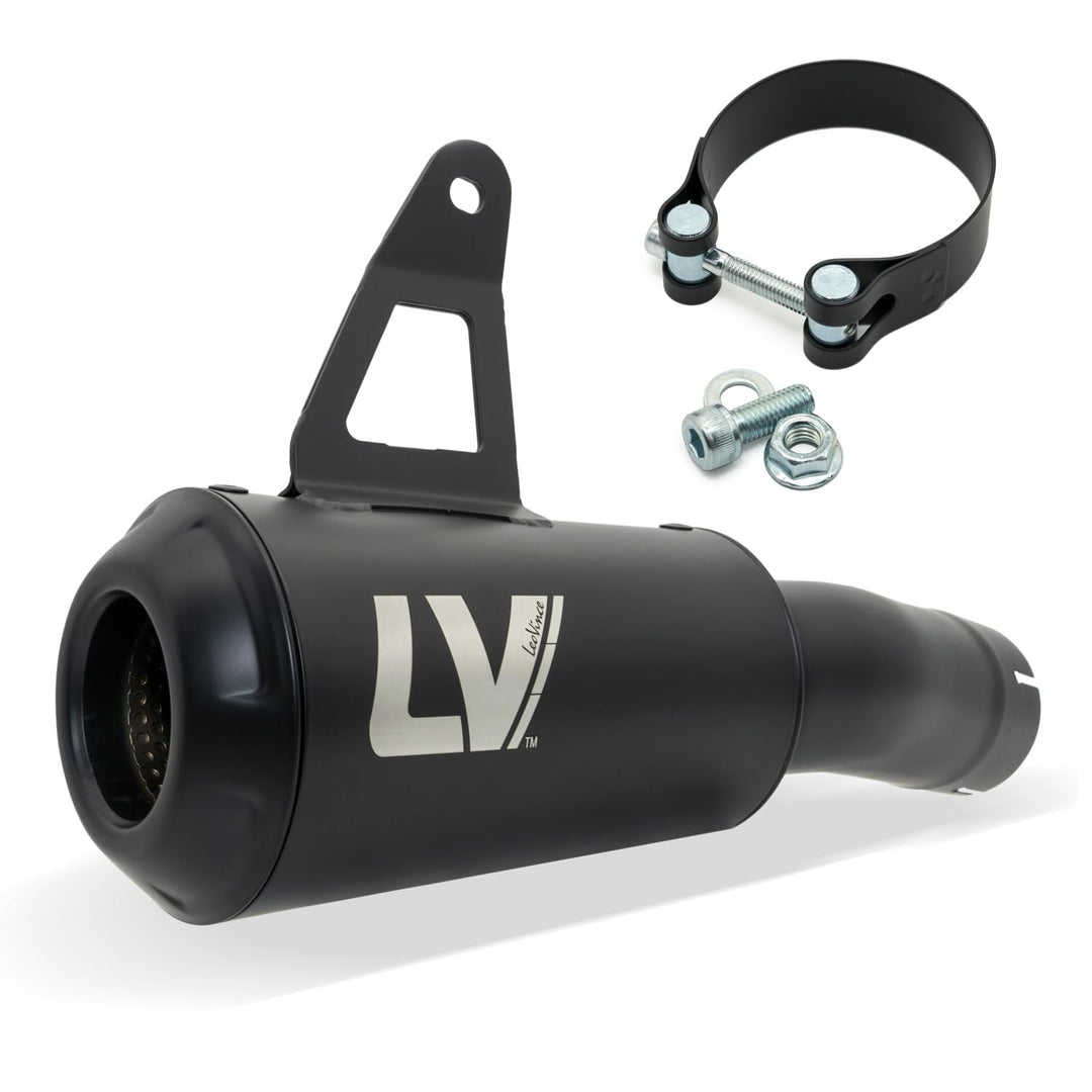 Endschalldämpfer LeoVince SLIP-ON SBK LV-10 FULL BLACK, Edelstahl schwarz, mit Zulassung für BMW S 1