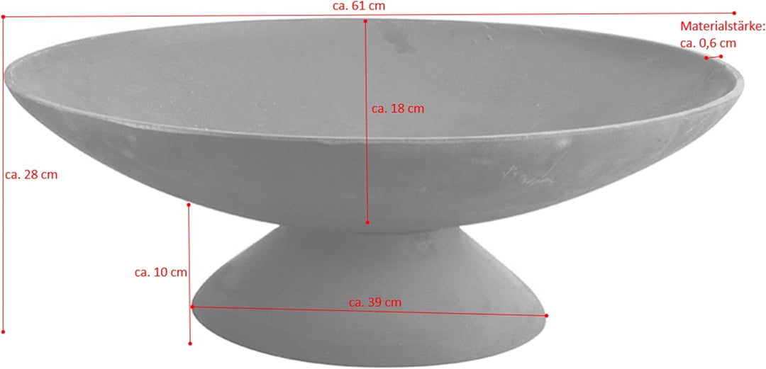 Jet-Line® | Feuerschale | Indio | Garten | Grill | 60 cm | Design | Outdoor | Gusseisen | Feuerstell