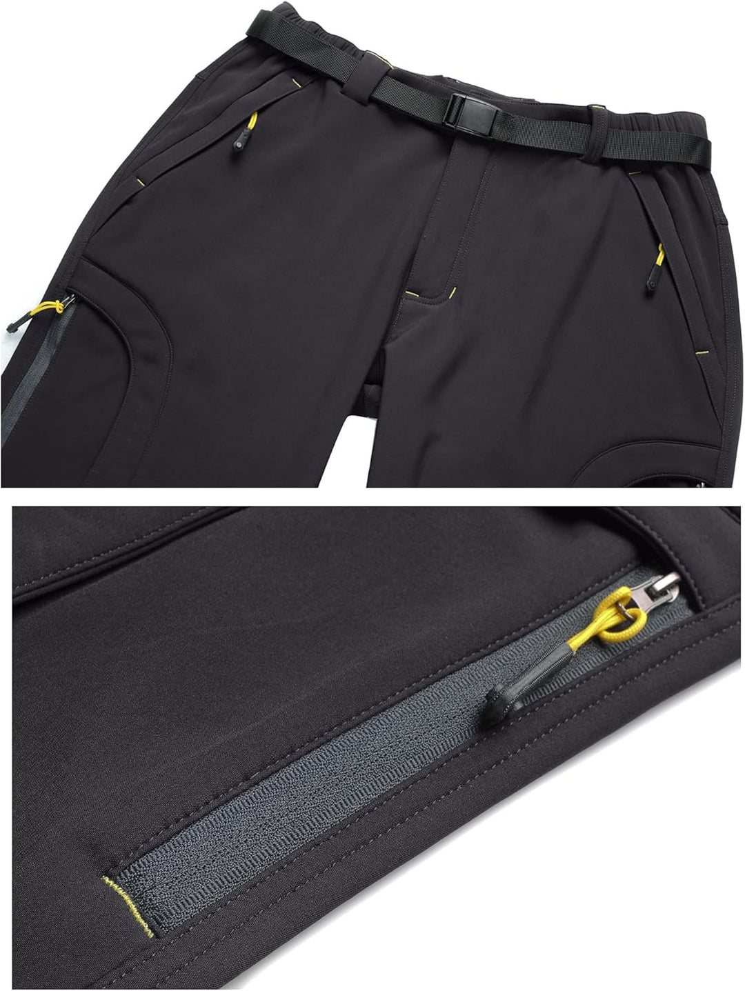 Herren Softshellhose Gefüttert Outdoorhose Wasserdicht Wanderhose Warm Skihose Snowboardhose Winddic