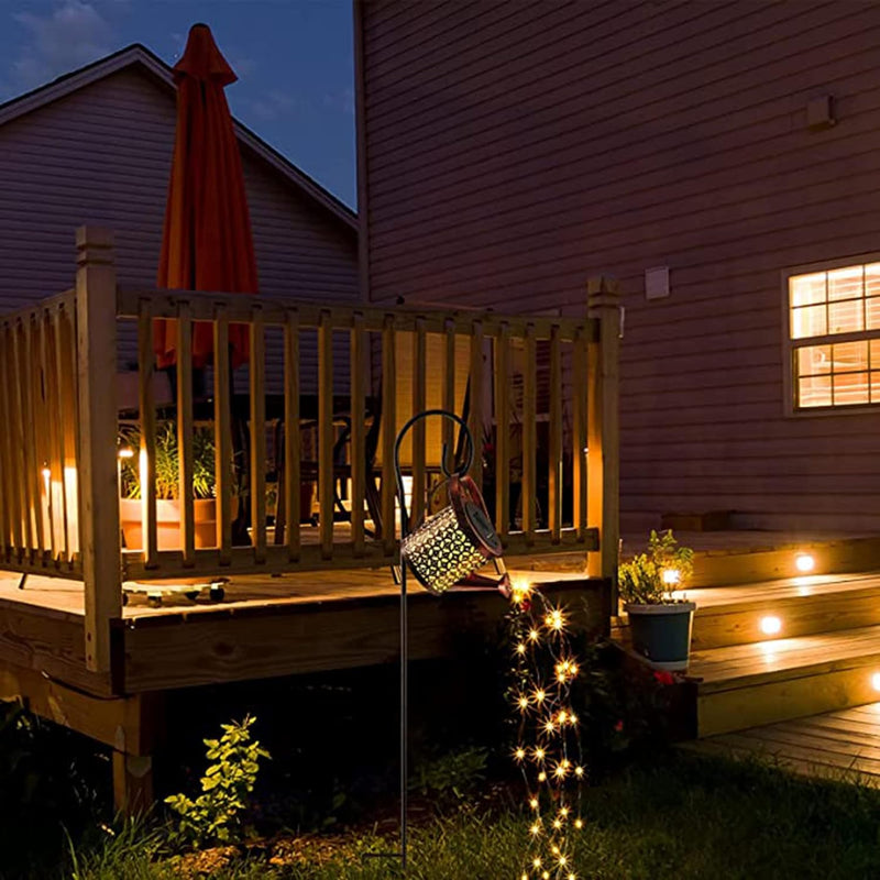 Solar Giesskanne Licht mit Lichterkette,Aussen Solar LED Licht für den Aussenbereich, Lichterkette z