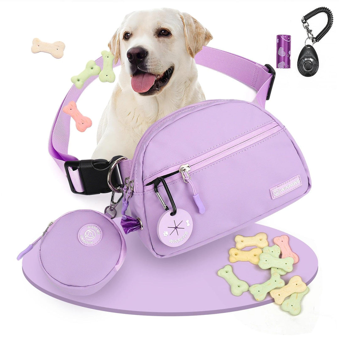 Leckerlitasche für Hunde, Wasserfester Leckerlibeutel und Training-Clicker, Gassi Tasche für Welpen