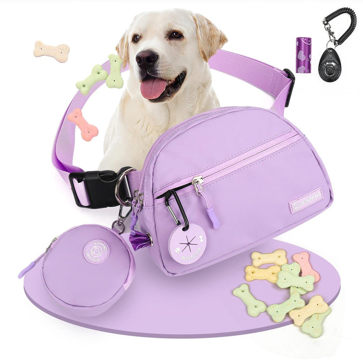 Leckerlitasche für Hunde, Wasserfester Leckerlibeutel und Training-Clicker, Gassi Tasche für Welpen