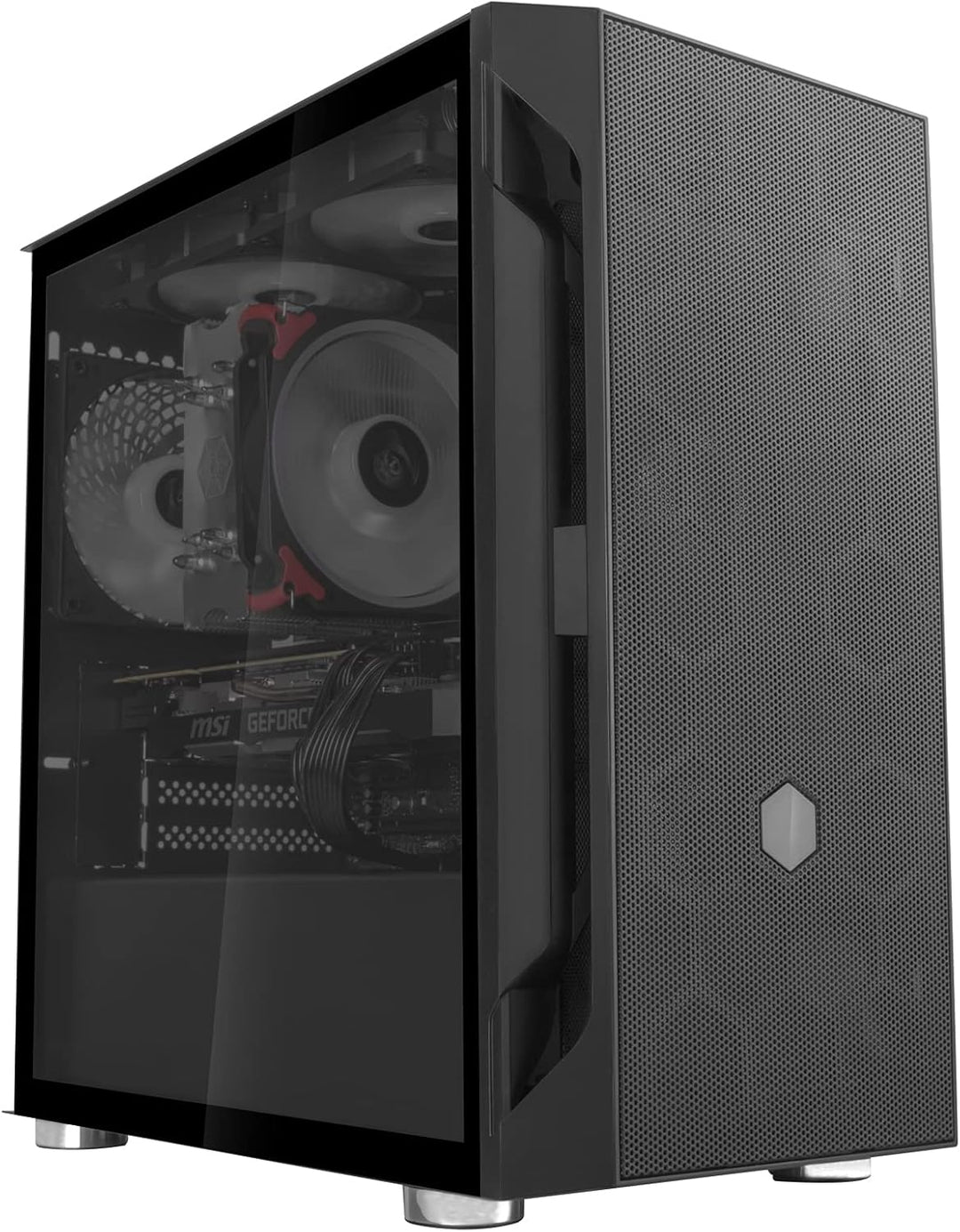 SilverStone Technology FARA H1M, Micro-ATX, Stahlgitter, Hartglas-Seitenblende, Kunststoff, Stahlgeh