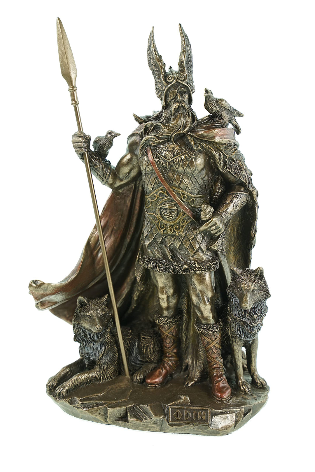 Veroneses Figur Odin Germanischer Gott Wodan bronziert nordische Götter