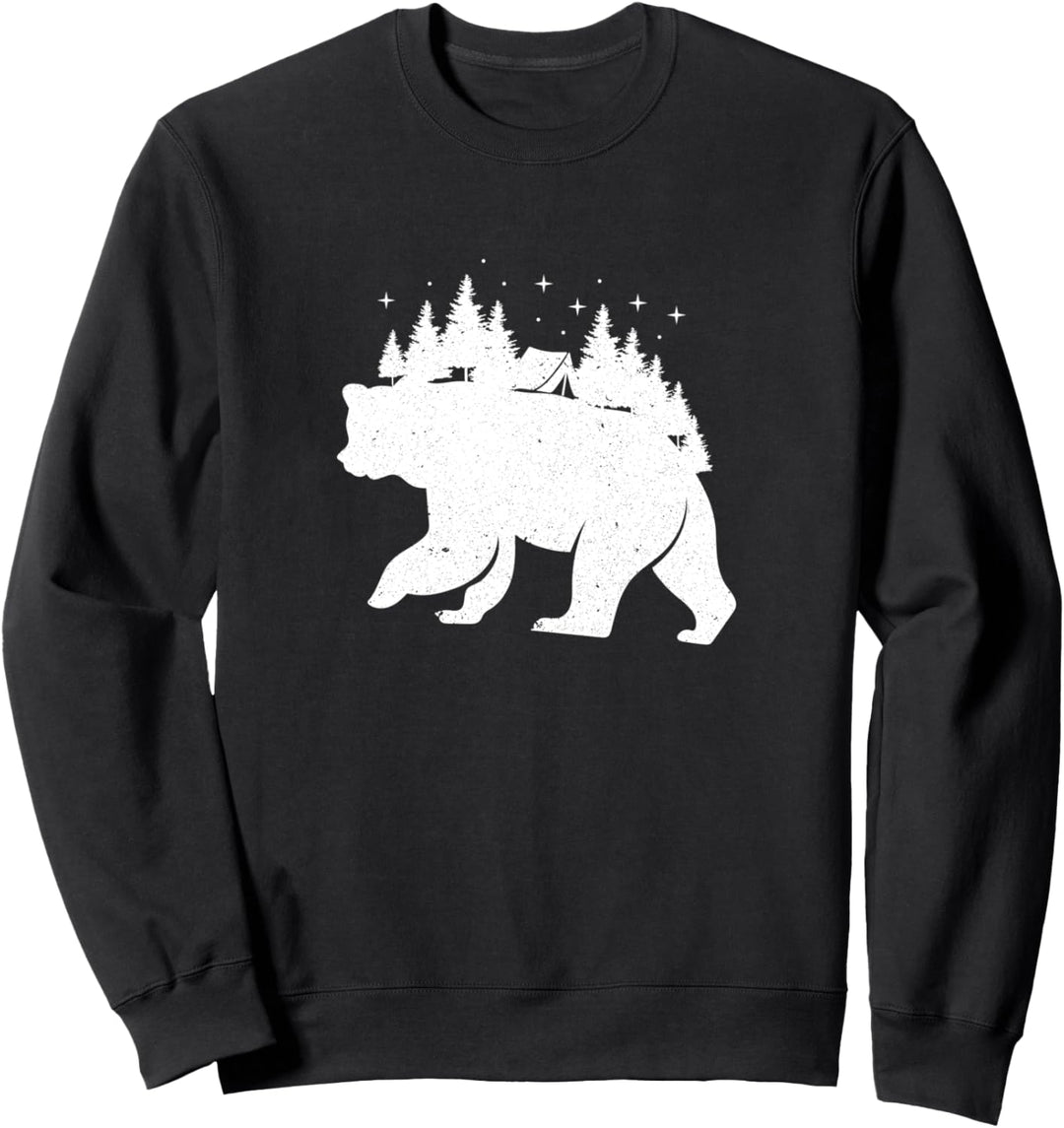 Wandern Natur Wildtiere Grizzlybär Sweatshirt
