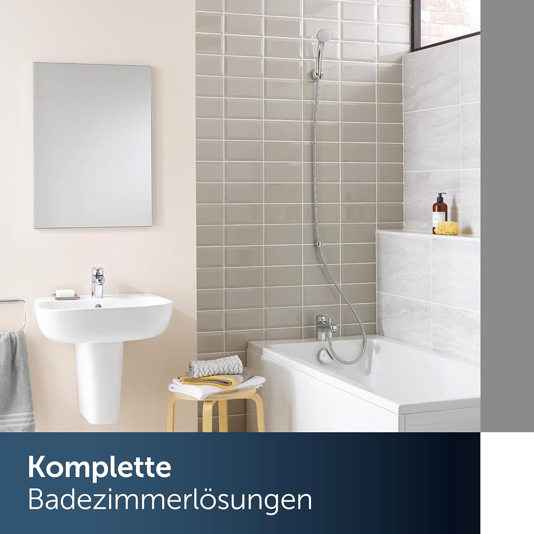 Ideal Standard B9402AA Handbrause, Anschlussgewinde G1/2, verchromt 1-Funktionshandbrause (aerosolar