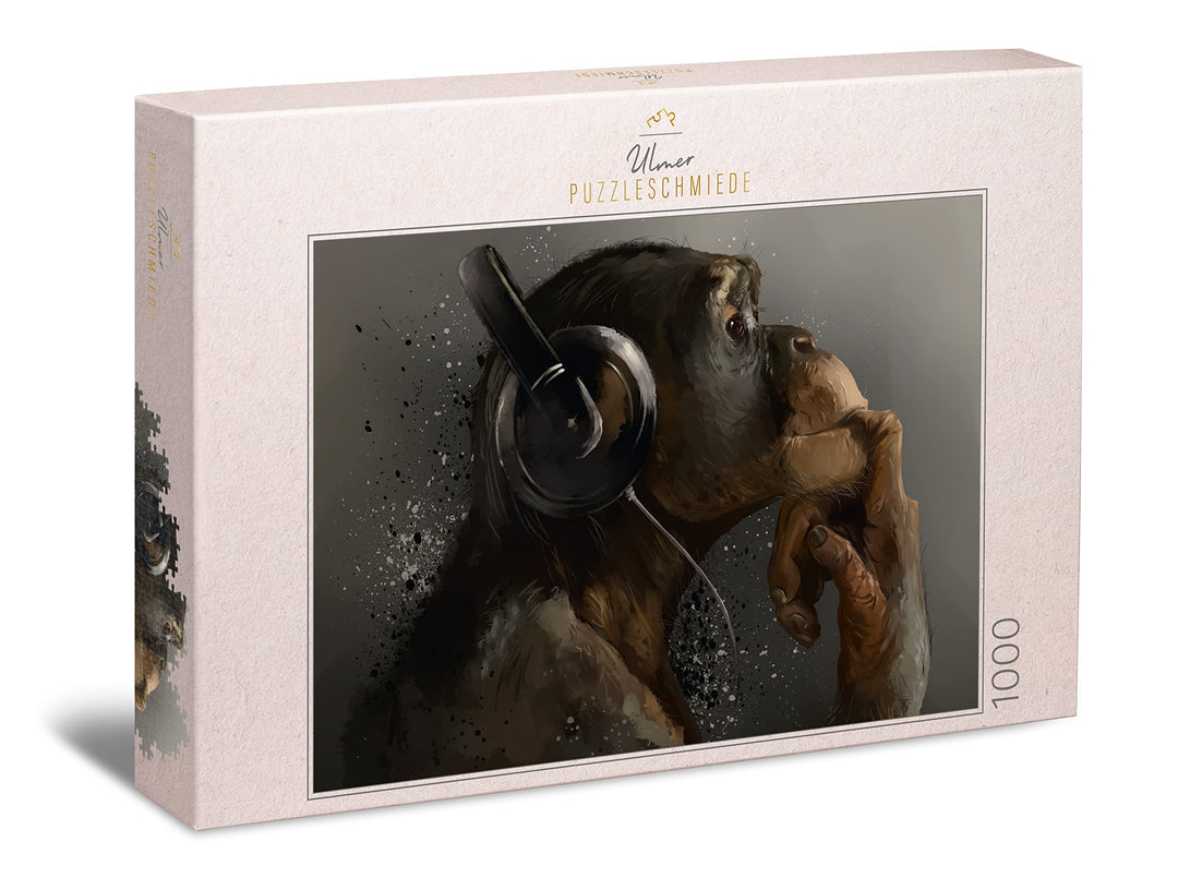 Ulmer Puzzleschmiede - Puzzle „Sound of Evolution“ - Klassisches 1000 Teile Puzzle – Kunst-Motiv AFF