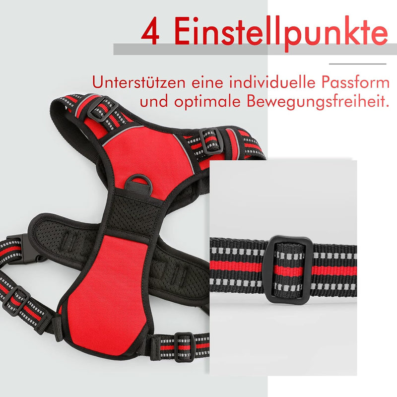 rabbitgoo Hundegeschirr Mittelgrosse Hunde Anti Zug Geschirr Hund mit Kontrolle No Pull Verstellbar