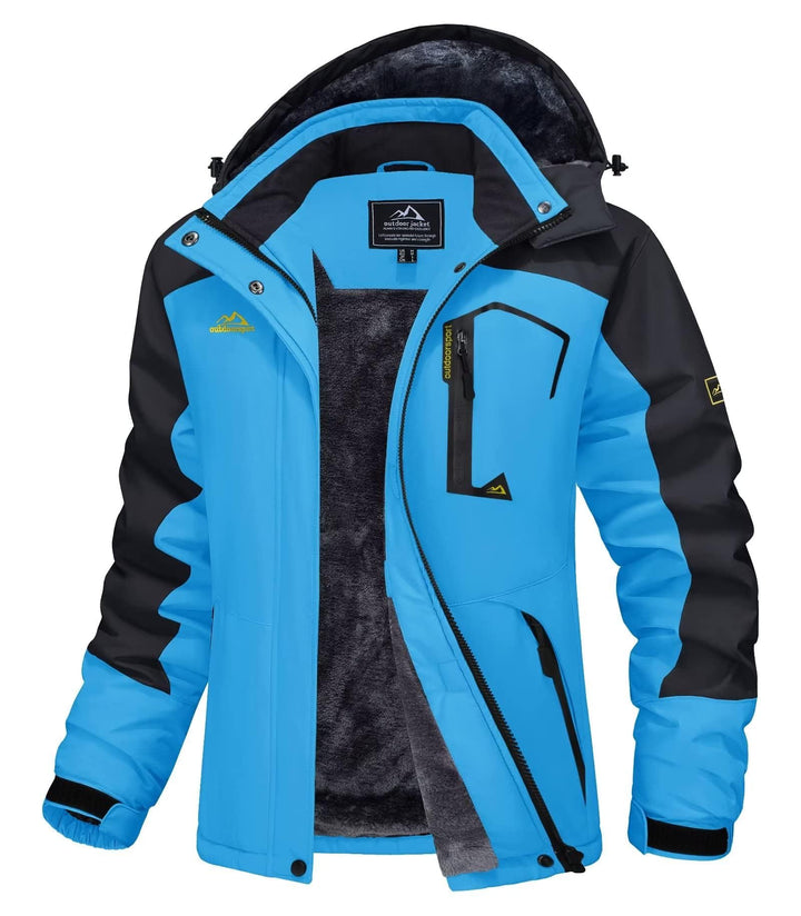 MAGCOMSEN Winterjacke Damen Softshell Funktionsjacke Wasserabweisende Outdoor Ski Jacke Fleece Windd