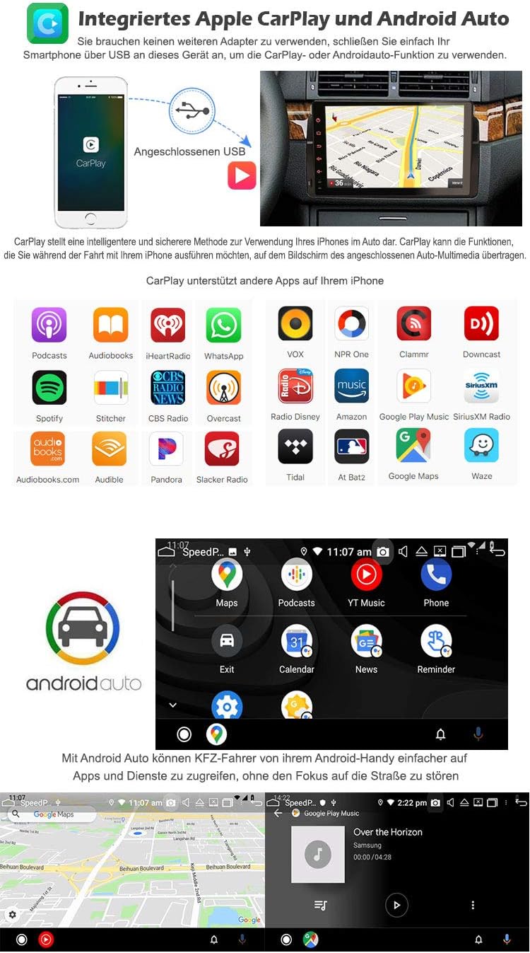 Erisin 8-Kern Android 10 Autoradio mit GPS Navigation für BMW E46 M3 325 3er 318 320 Rover 75 MG ZT