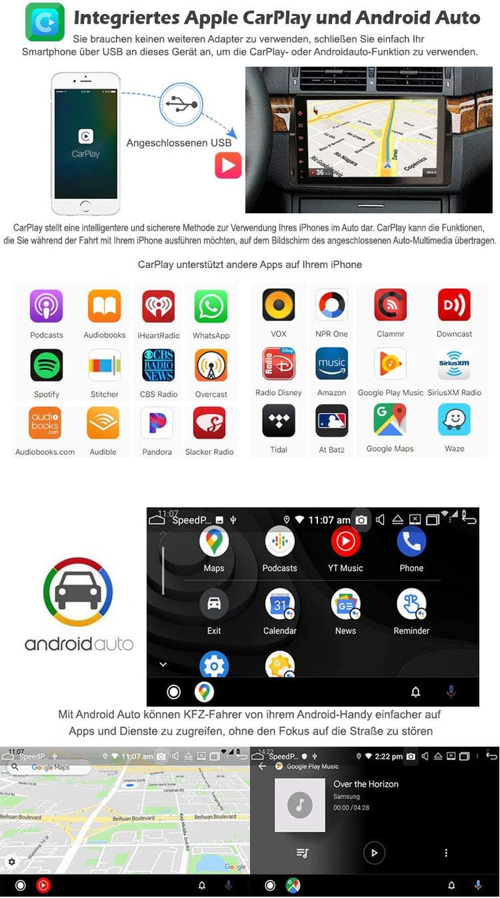 Erisin 8-Kern Android 10 Autoradio mit GPS Navigation für BMW E46 M3 325 3er 318 320 Rover 75 MG ZT