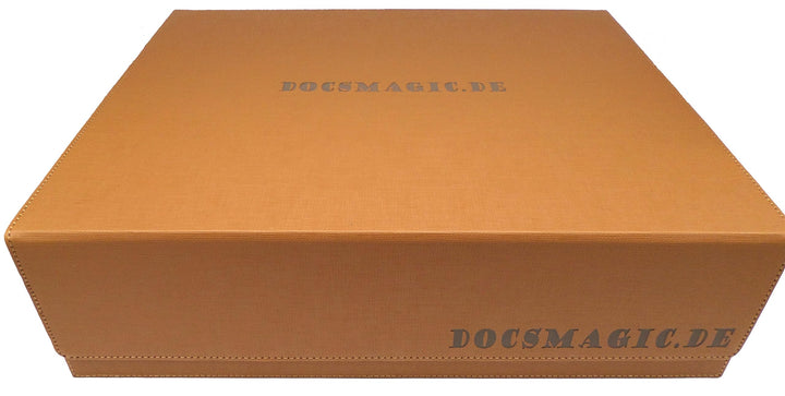 docsmagic.de Premium 4-Row Trading Card Storage Box Gold + Trays & Divider - MTG PKM YGO - Aufbewahr