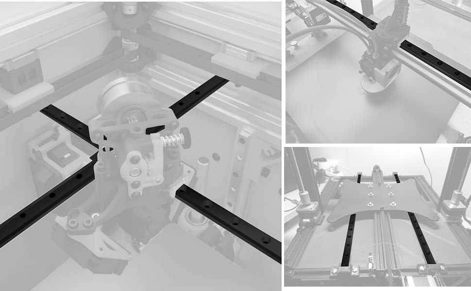 Veekaft Schwarze Beschichtung MGR Schiene MGR9 Miniatur-Linearführung 350 mm mit MGN9H Schlitten, ge