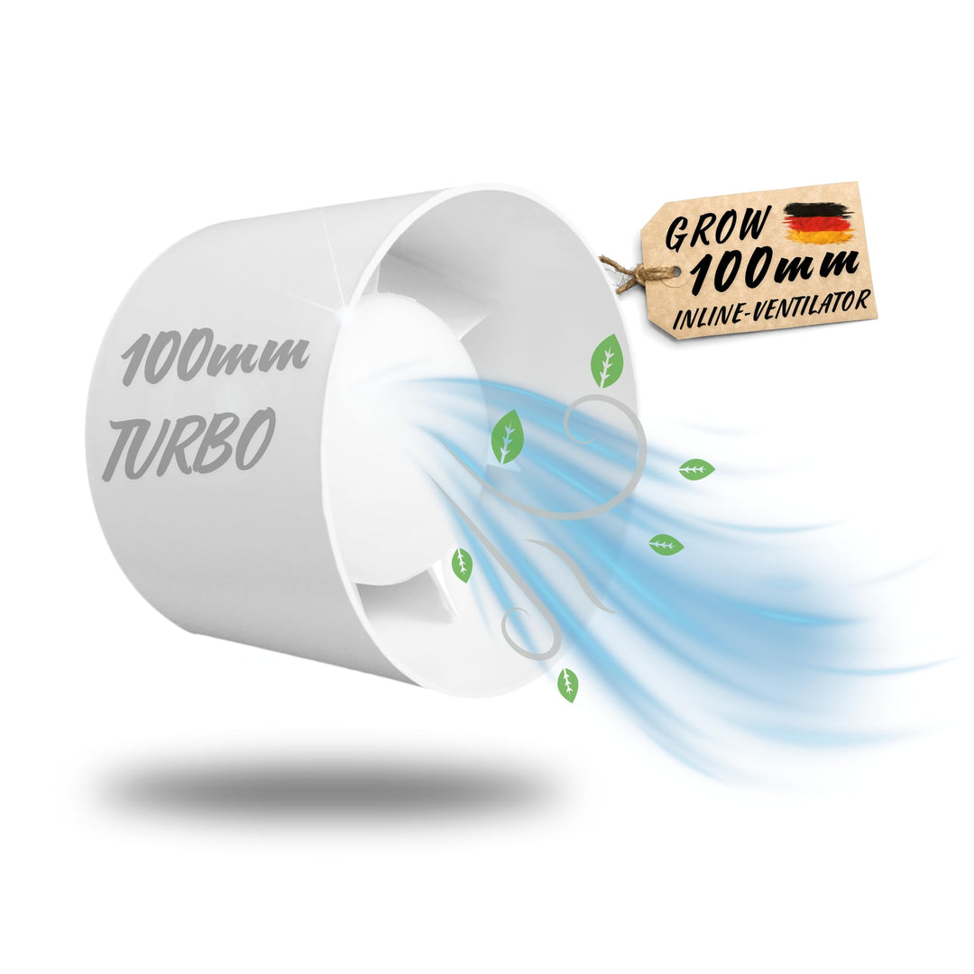 100mm Abluft/Zuluft Grow Lüfter Inline Ventilator Axial Kanal Abluftventilator Rohrlüfter für Homebo