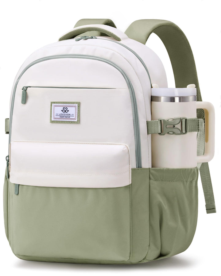 LOVEVOOK Rucksack Damen 15,6 Zoll Laptop Schulrucksack Mädchen Teenager, Wasserdichter Schultasche B