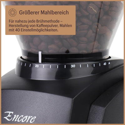 Baratza - Encore 230V Kaffeemühle - Elektrische Kaffeemühle mit Mahlwerk, Weiss, Weiss
