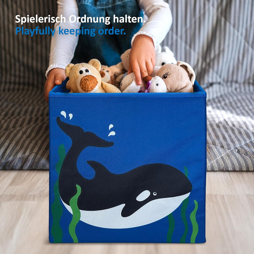 Spielzeugkiste MEER 27L (4 Stück) Spielzeug Aufbewahrung, Spielzeugtruhe, Aufbewahrungsbox Kinder, K
