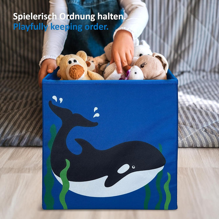 Spielzeugkiste MEER 27L (4 Stück) Spielzeug Aufbewahrung, Spielzeugtruhe, Aufbewahrungsbox Kinder, K