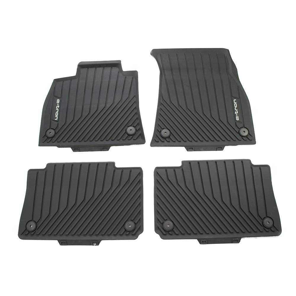 Unbekannt Komplettsatz Premium Gummi Fussmatten 4X Gummimatten Allwettermatten schwarz, mit e-tron S