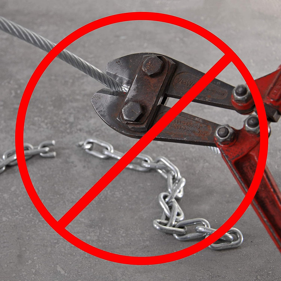 Drahtseile24 Stahlseil ummantelt mit Ösen, Stahlkabel mit Schlaufen, Schlaufenkabel - Diebstahlsiche