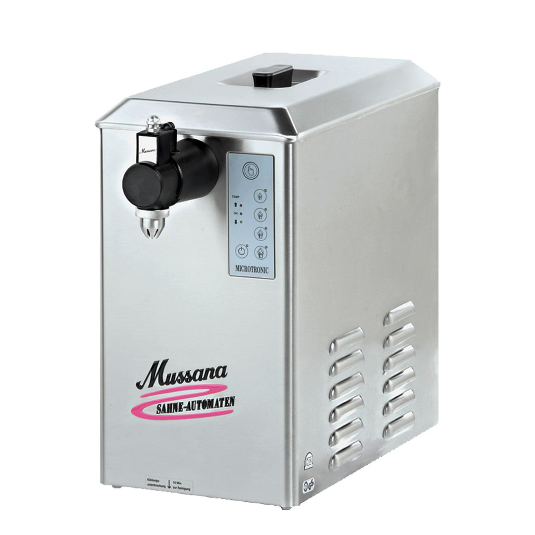 Mussana Lady 6 Liter Sahnemaschine inkl. Reinigungsautomatik, mit 10l Reiniger