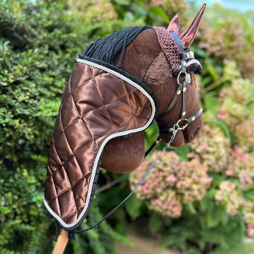 Zubehör-Set für Hobby Horse und Stickpferd: Halfter mit Führstrick + Decke + Fliegenhaube