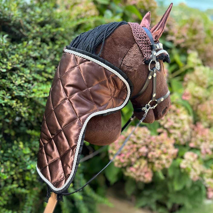 Zubehör-Set für Hobby Horse und Stickpferd: Halfter mit Führstrick + Decke + Fliegenhaube