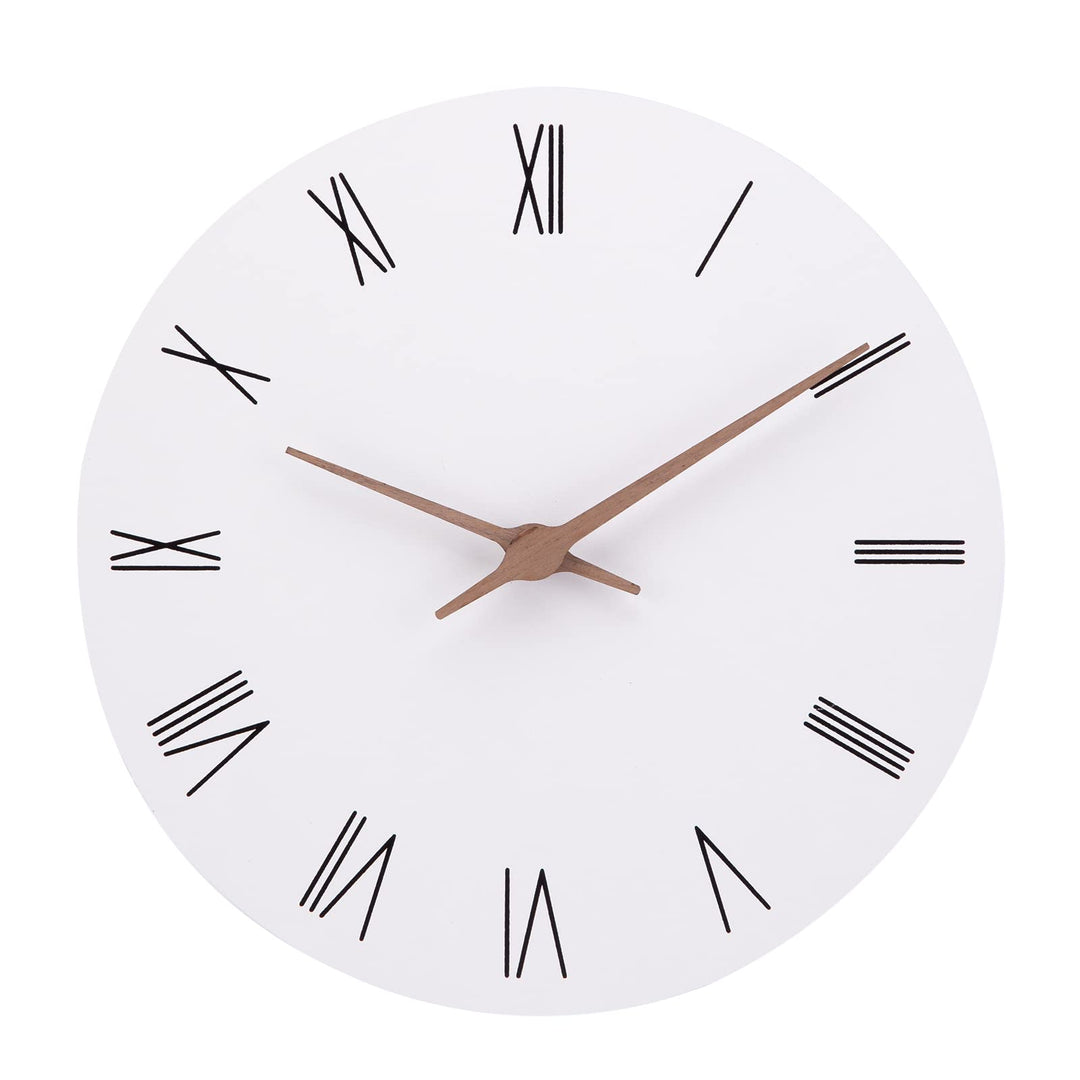 ACCSHINE MDF Holz Wanduhr Ohne TickgeräUsche Lautlos Modern 30cm Quarz Gross Batterie Betriebene Wan