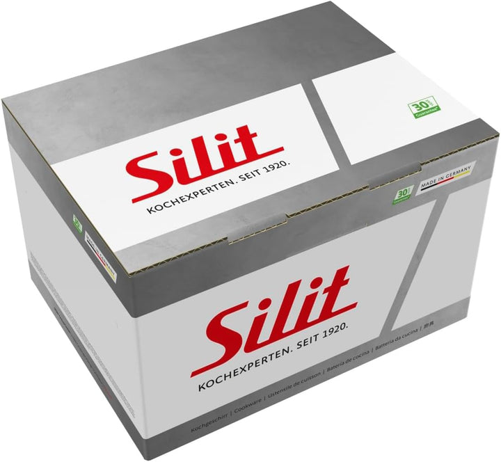 Silit Modesto Topfset Induktion 4-teilig, Kochtopf Set mit Glasdeckel, Silargan Funktionskeramik, In