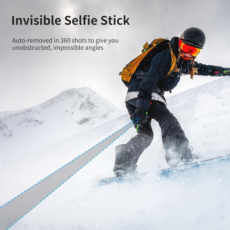 ULANZI 150cm Selfie Stick Stativ für Insta360 GO 3/X3/ONE RS/ONE X2/ONE X/GO 2/ONE R/ONE, TT52 Einbe