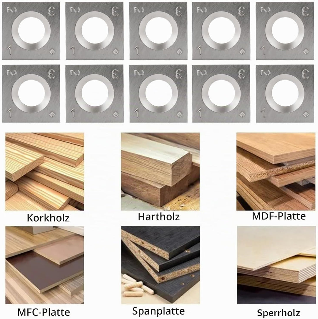 Trvoxviq Wendeplatten Wendemesser 10 Stück Ersatzklingen(14x14X2mm, 30°) für Drehmeissel Planfräser
