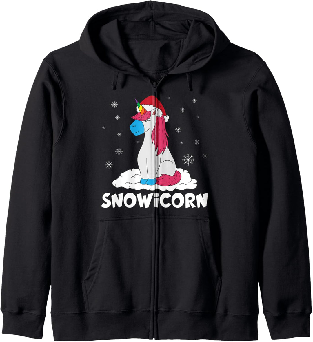 Einhorn Schneemann Snownicorn Xmas Weihnachtsgeschenke Kapuzenjacke