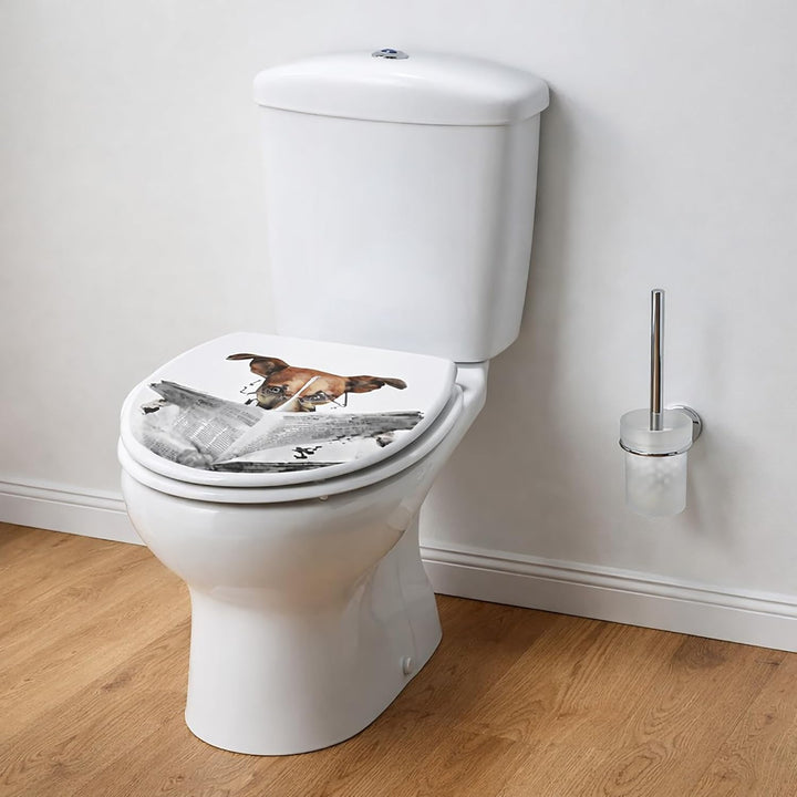 Tendance - Wc-deckel mdf 18 zoll edelstahl-befestigungen - karamel