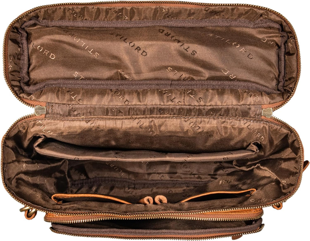 STILORD 'Alvar' Businessrucksack Herren Leder mit Laptop-Fach bis 15,6' Studenten-Rucksack Laptopruc