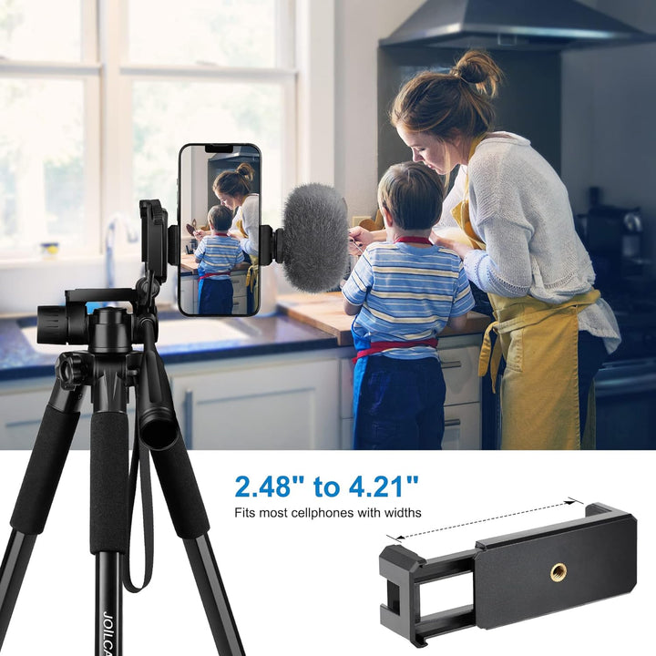JOILCAN Stativ Kamera 165cm(65in), Aluminium Leichtes Dreibein Stative mit Tragetasche für Canon Nik