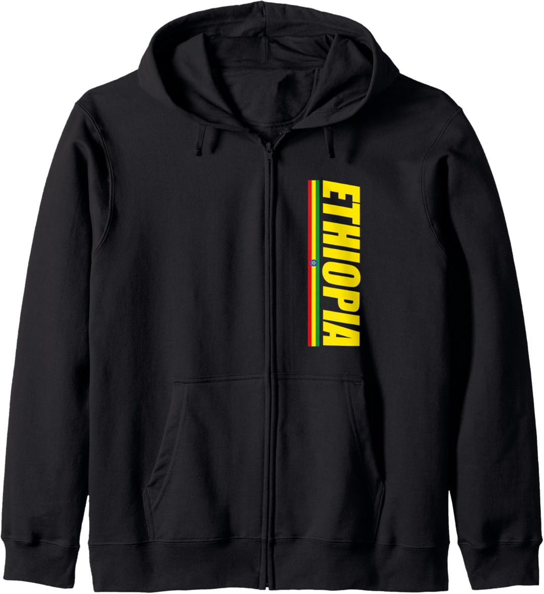 Ethiopian Flag Gift Yellow Pentagram Emblem Of Ethiopia Kapuzenjacke