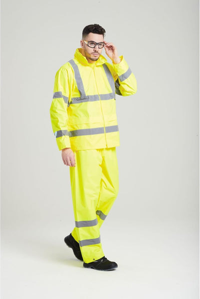 Portwest H440 Herren Leichte Wasserdichte Hi-Vis Regenjacke Gelb 4X-Large, Gelb 4X-Large