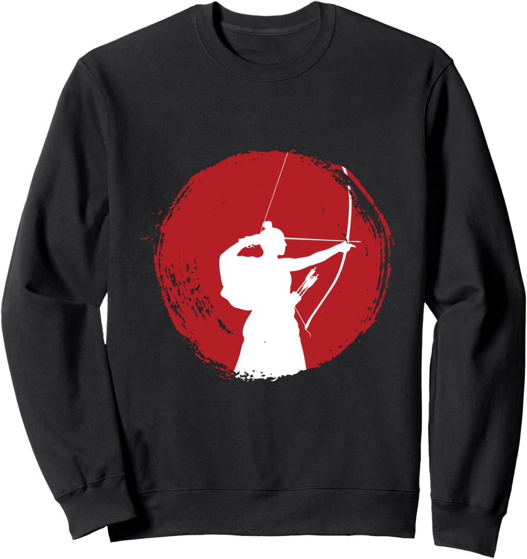 Japanischer Bogenschütze Bogenschiessen Bogensport Sportler Sweatshirt
