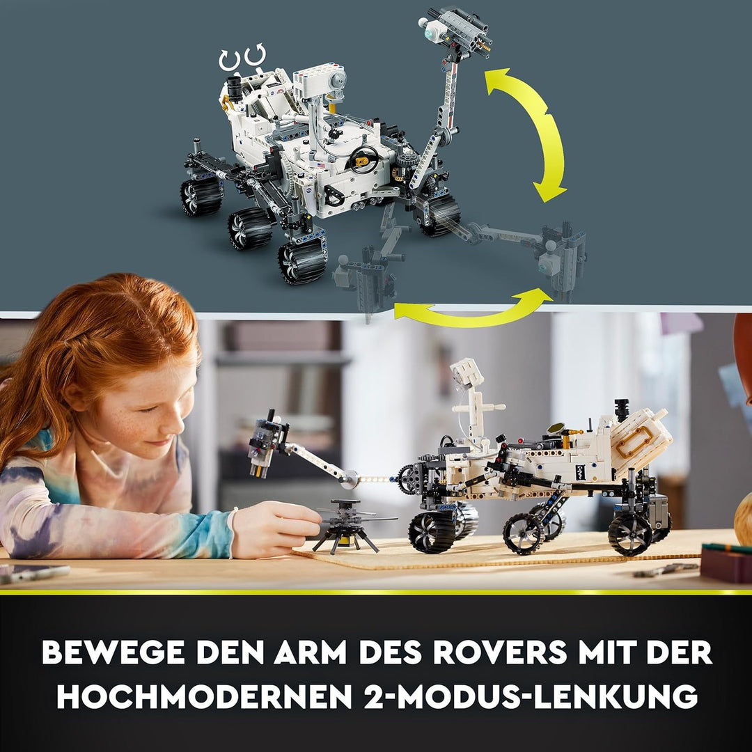 Lego 42158 Technic NASA Mars-Rover Perserverance Weltraum Spielzeug Set mit AR-App, Wissenschafts-Sp