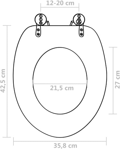 HOMIUSE Toilettensitz MDF Deckel Schlichtes Design Weiss Toilettendeckel Wc Sitz Klobrille Wc Deckel