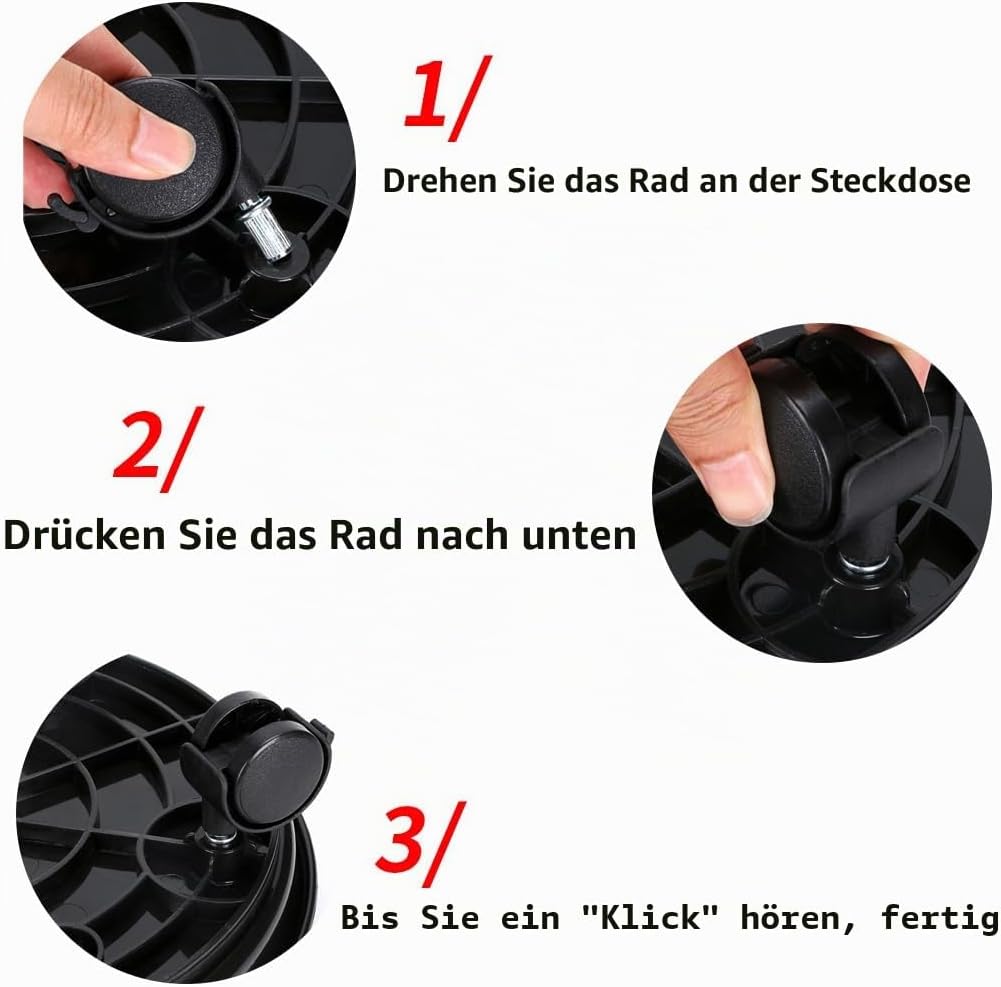 Skelang 33cm Blumentopfhalter mit Rädern, Rollwagen für Pflanzen，Pflanzenhalter aus Kunststoff,Ladek