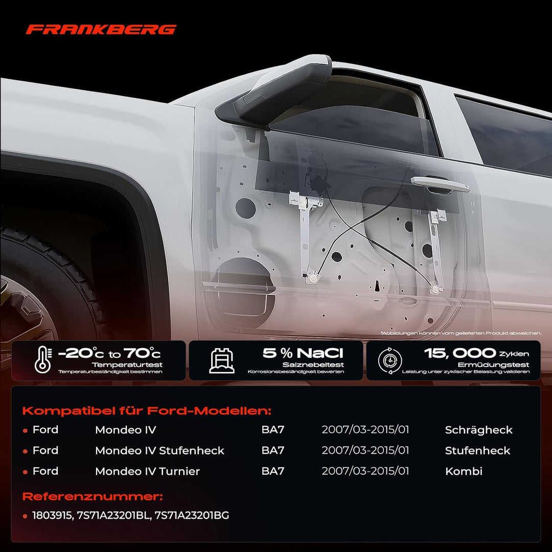 Frankberg Fensterheber Vorne Links Kompatibel mit Mondeo IV/Mondeo IV Stufenheck/Mondeo IV Turnier B
