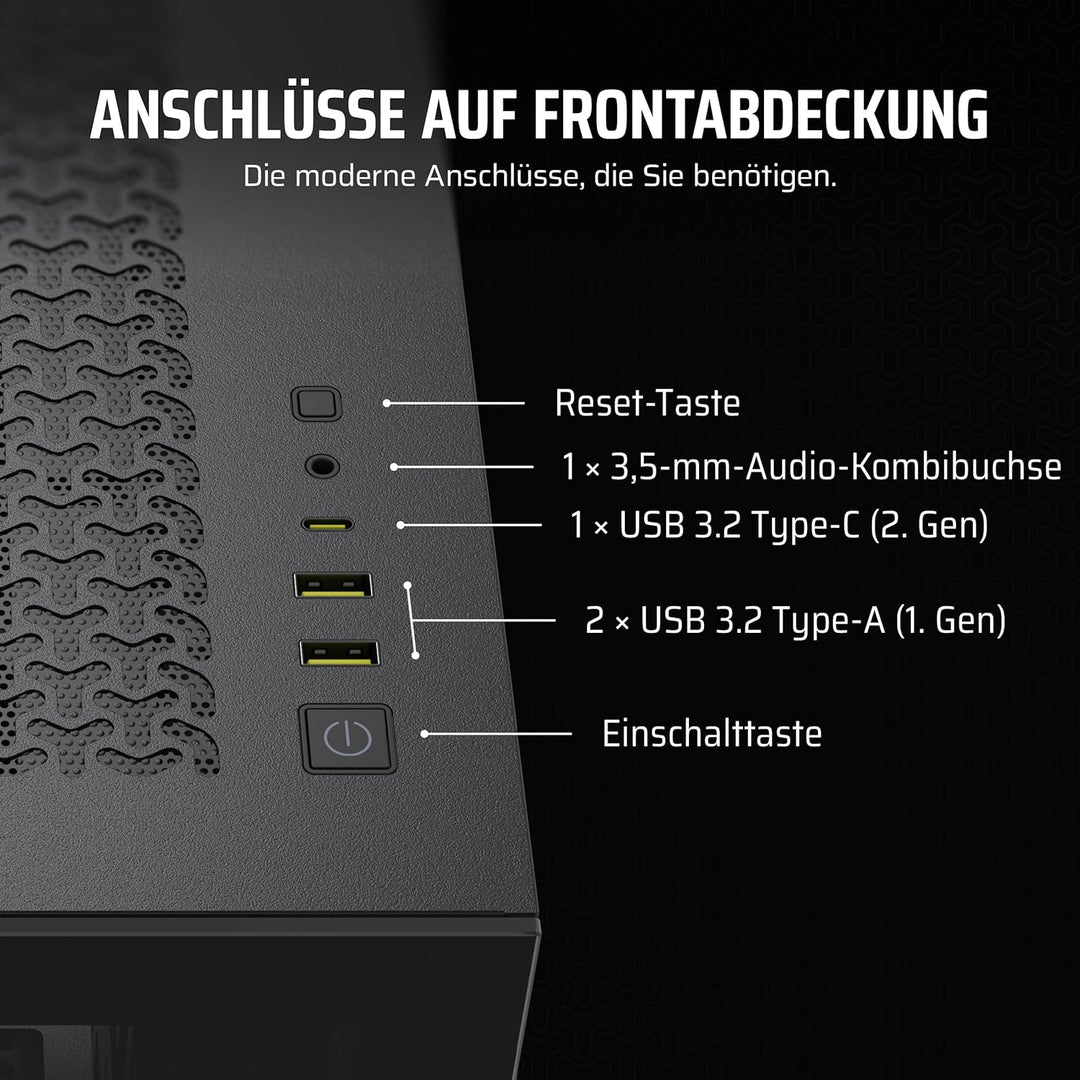CORSAIR 3500X Mid-Tower ATX PC-Gehäuse - Gehärtetes Panorama-Glas - Umgekehrte Verbindung Motherboar
