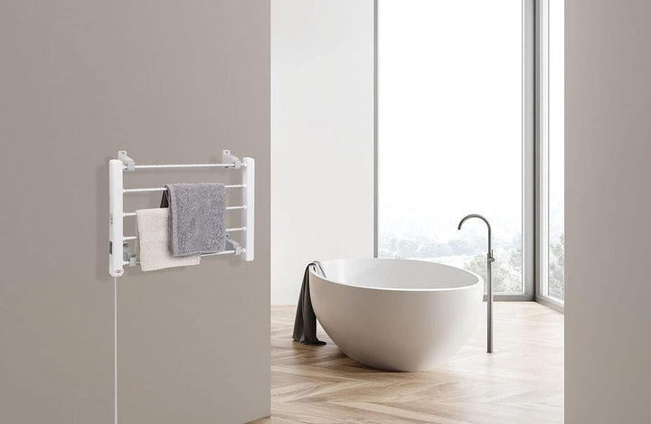 Sichler Haushaltsgeräte Handtuch Heizung: 2er-Set Elektrisch beheizbarer Handtuchwärmer (Badezimmer