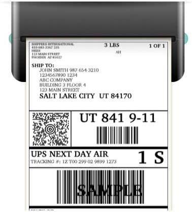 Thermo-Etiketten für Zebra Drucker GK420D GX420D GK420T (1000 Etiketten), Weiss, 100 x 150