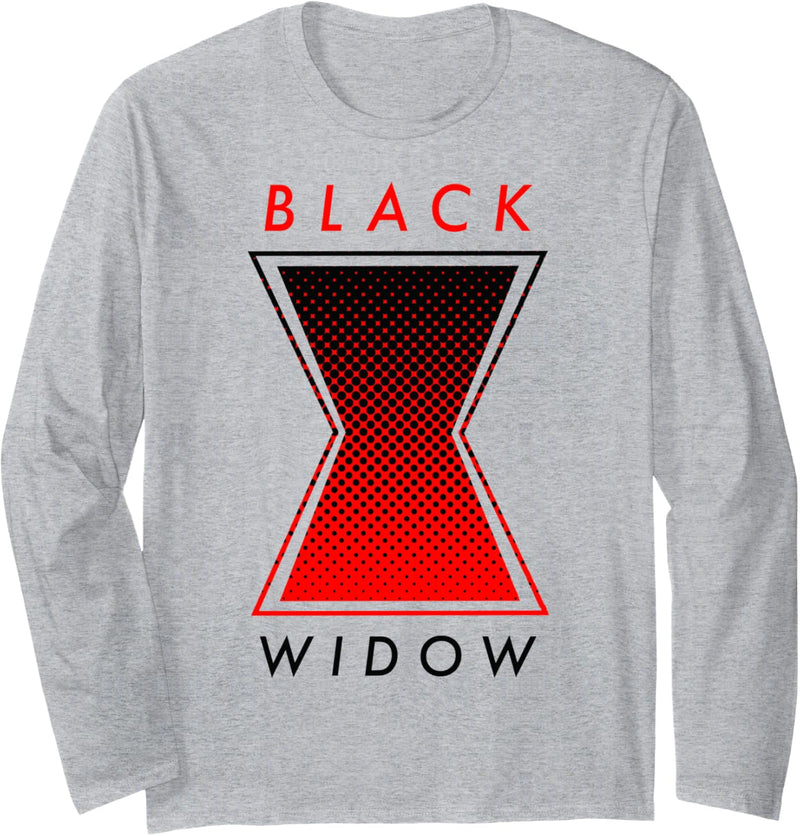 Marvel Black Widow Halftone Logo Langarmshirt