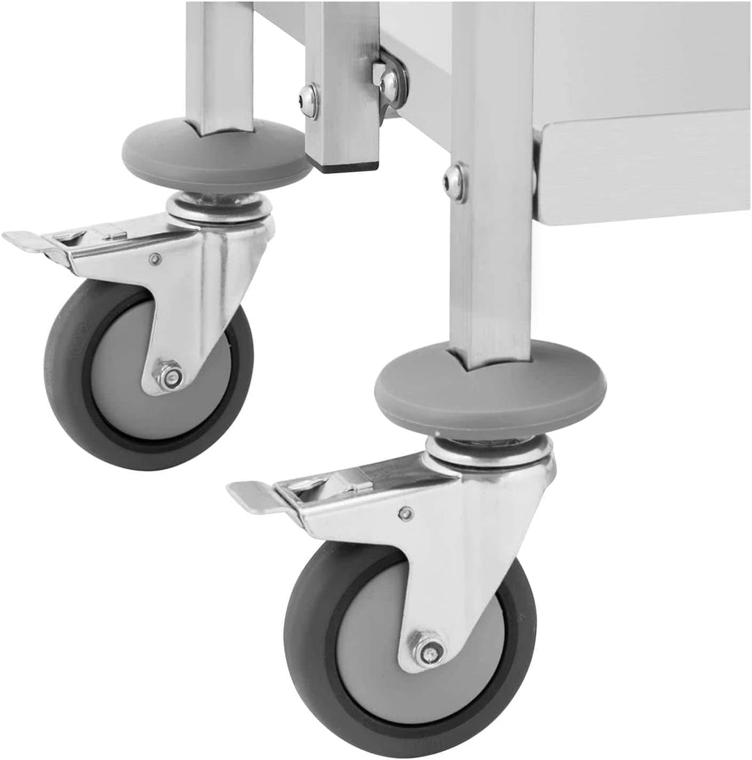 Royal Catering RCSW-100 Servierwagen 3 Borde 40 x 58 cm 90 kg faltbar Küchenwagen Edelstahl Küchenro